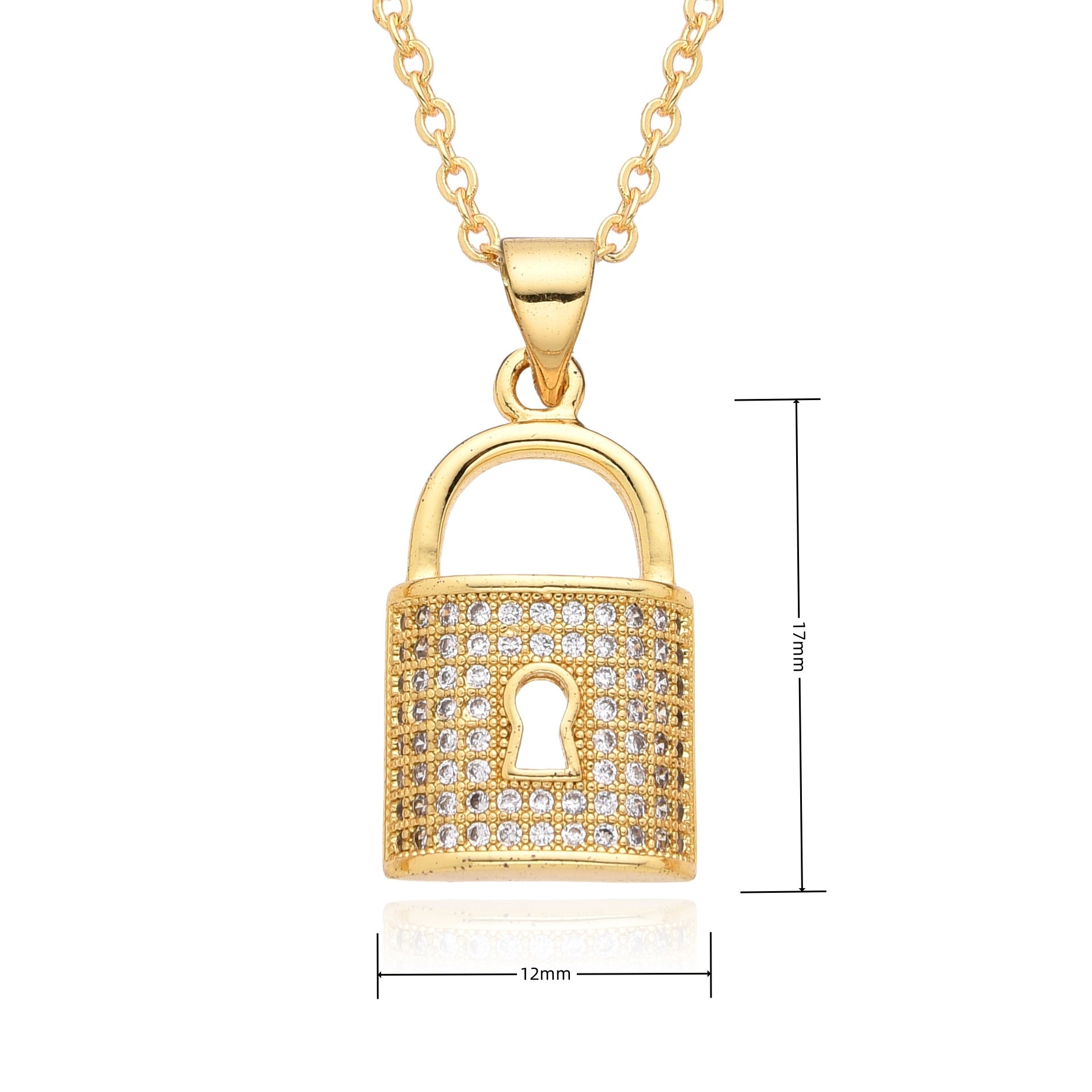 Wholesale Diamond Love Lock Necklace